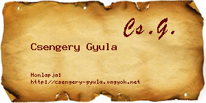 Csengery Gyula névjegykártya