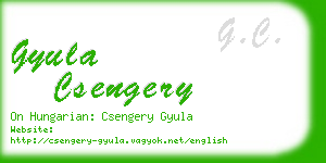 gyula csengery business card